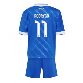 Dětské fotbalový komplet Real Madrid Rodrygo Goes #11 Tretí košile 2025-26 Krátkým Rukávem